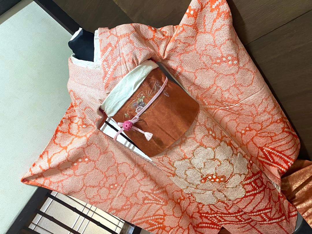 振袖フルセット5点M〜L総絞りやまと銀駒刺繍11800円売り切り終了