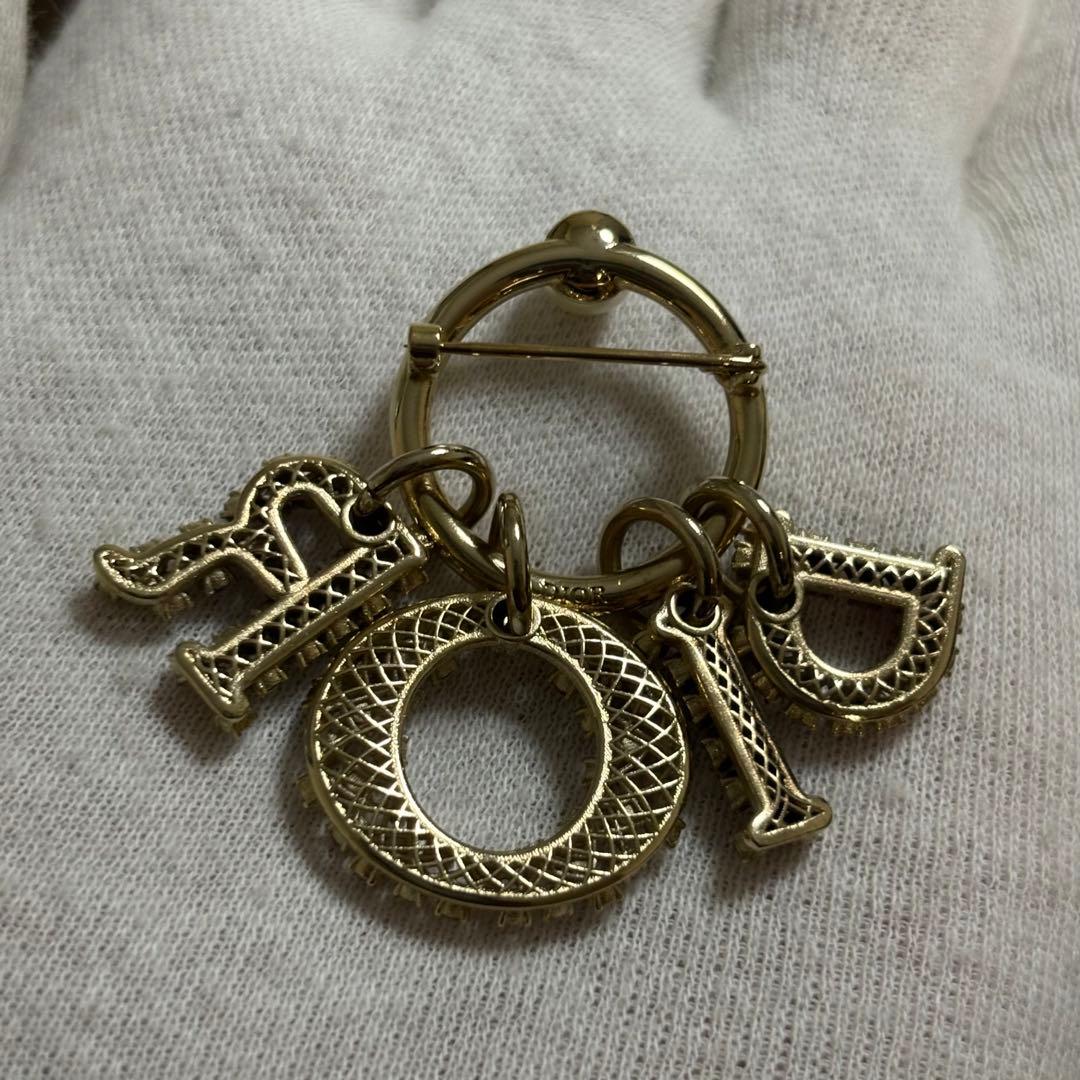 ［未使用級］ディオール　MISS DIOR ラインストーン　チャーム　ブローチ