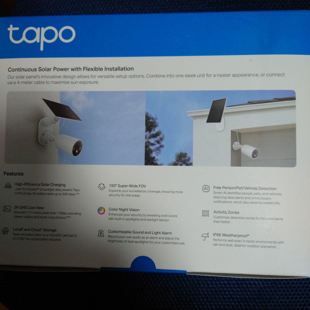 Tapo C425 KIT 2K QHD 防犯カメラ