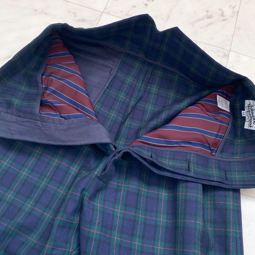 美品Vivienne Westwood MAN ウール チェック サルエルパンツ