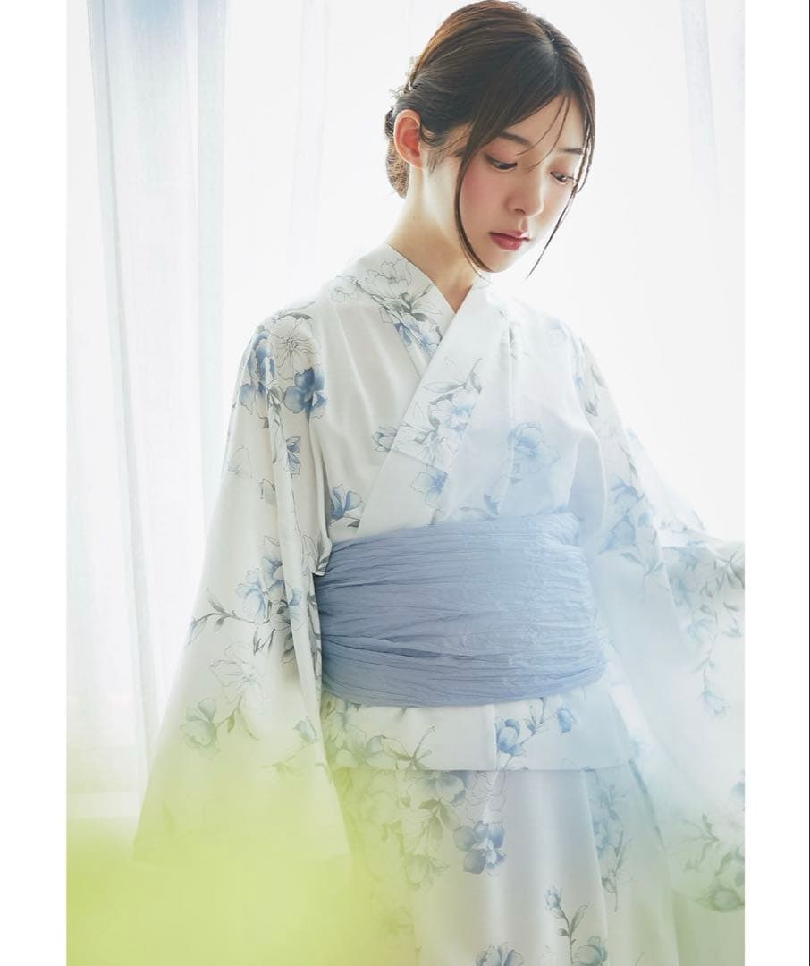 【トップス＆ワンピース＆帯の３点セット】２ＷＡＹ♪フラワーブーケセパレート浴衣