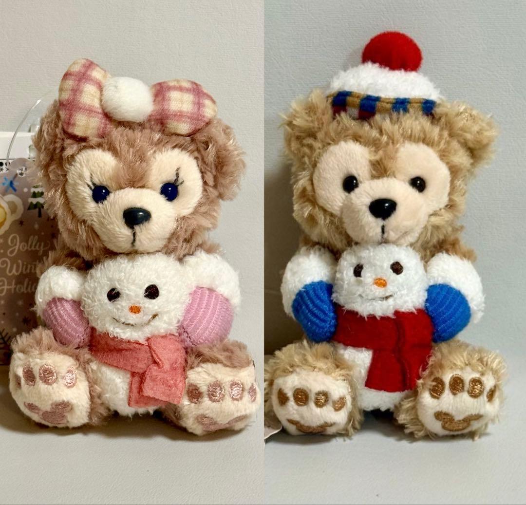 【タグ付】ダッフィー & シェリーメイ　ジョリーウィンター　雪だるま　ストラップ