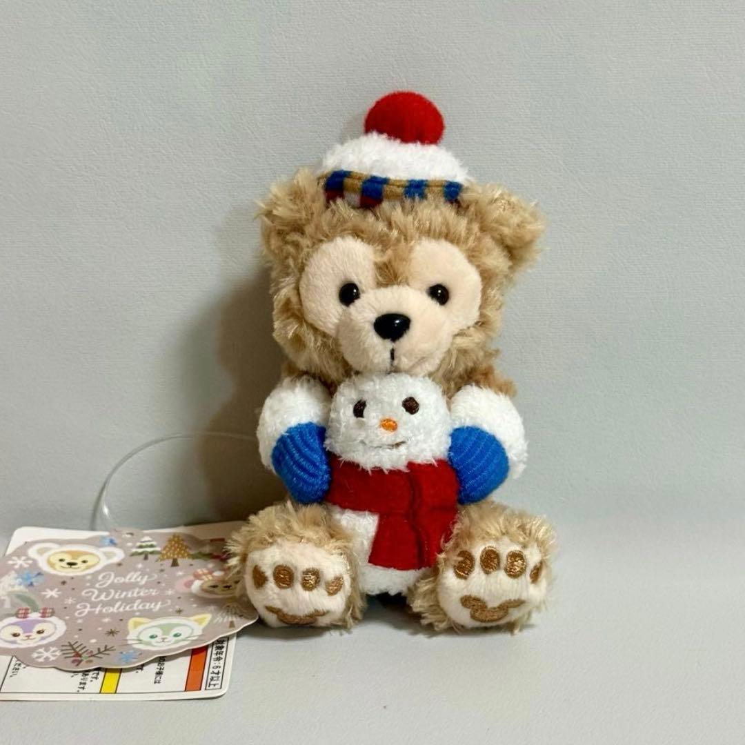 【タグ付】ダッフィー & シェリーメイ　ジョリーウィンター　雪だるま　ストラップ