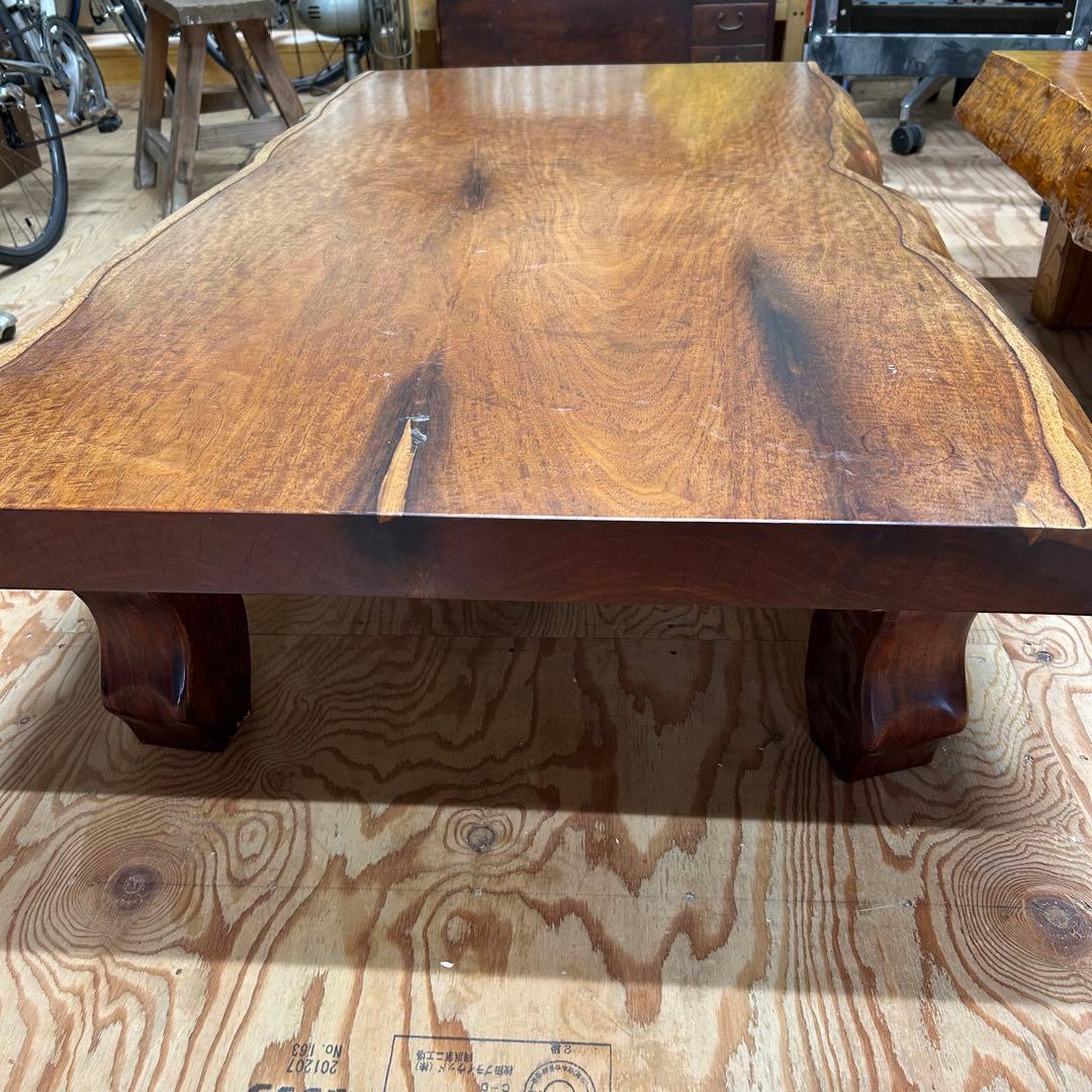 カリン材　花梨　一枚板　耳付き　和テーブル