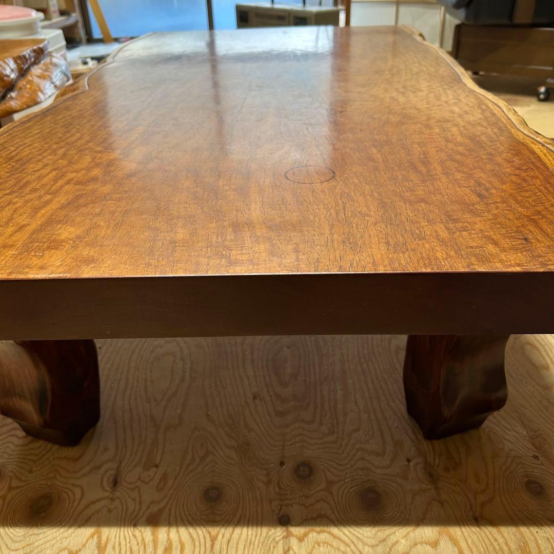 カリン材　花梨　一枚板　耳付き　和テーブル