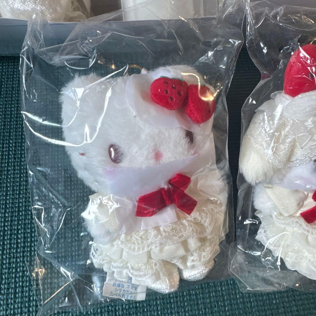 いちごショートケーキ マイメロ　マスコット ぬいぐるみ　ハローキティ　白いちご