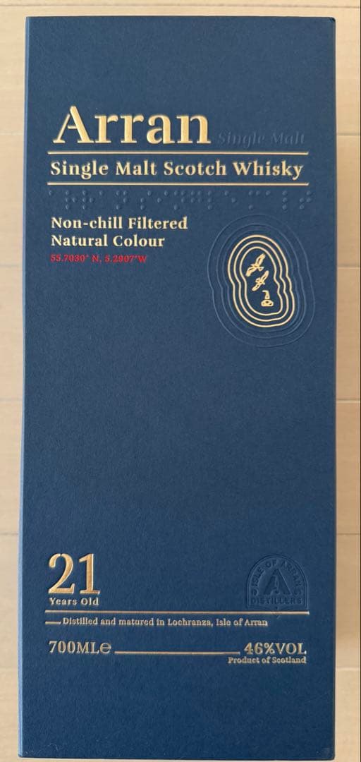 Arran 21年 シングルモルトウイスキー 700ml