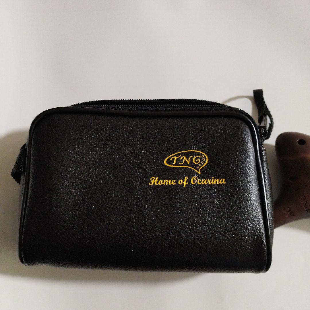 AC 12孔オカリナ ブラウン 収納ケース付き赤土