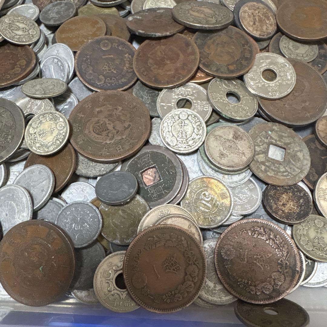 古銭まとめ 979g　銀貨、竜50銭、20銭銀貨、10銭銀貨