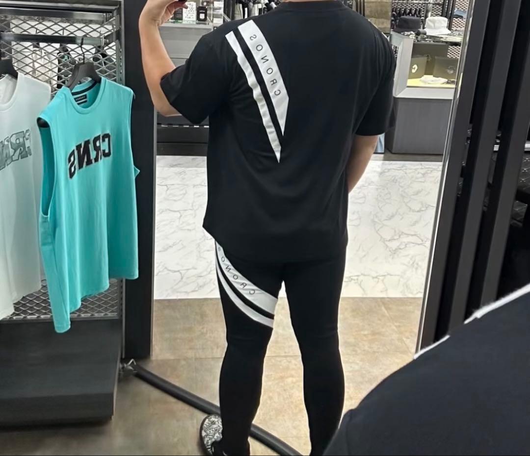 CRONOSクロノス Tシャツ ブラック ショートスリーブ 黒