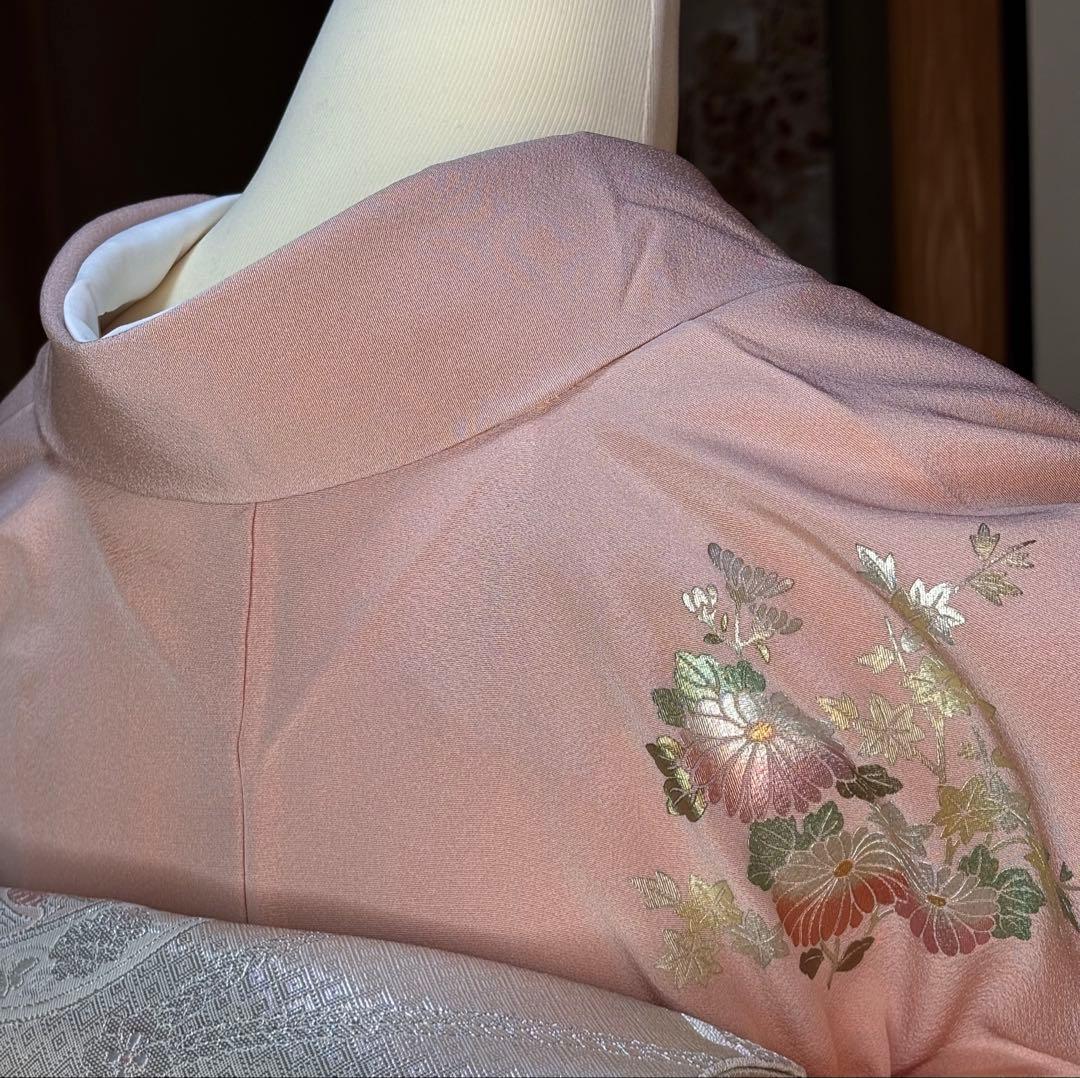 フォーマル4点フルセット 正絹訪問着　袋帯　帯締め帯揚げ