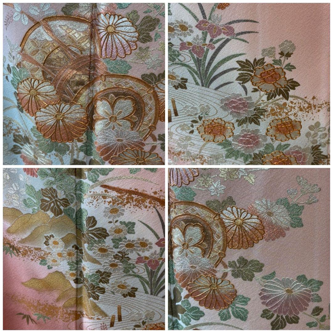 フォーマル4点フルセット 正絹訪問着　袋帯　帯締め帯揚げ