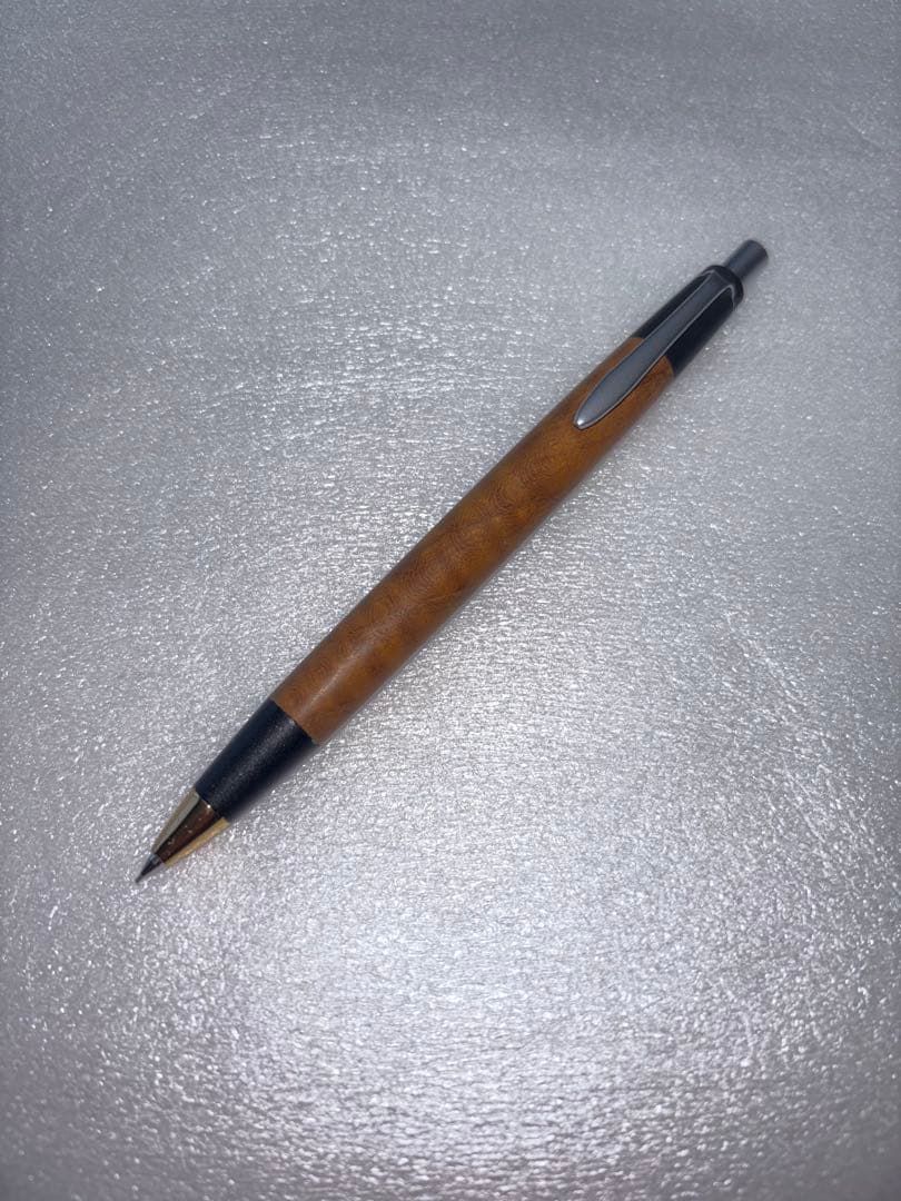 野原工芸　旧型シャープペンシル　チーク杢