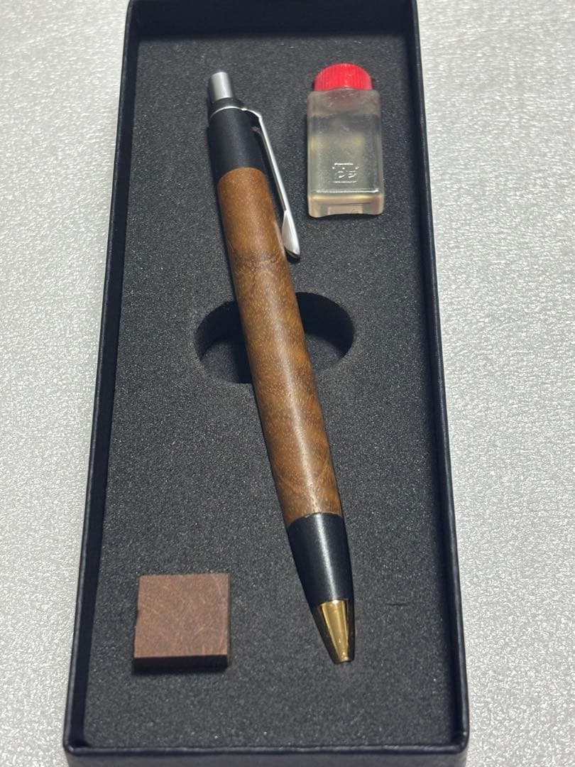 野原工芸　旧型シャープペンシル　チーク杢