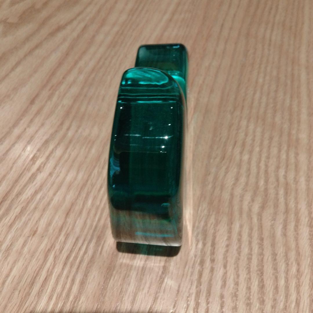  グリーン　ガラス オブジェ