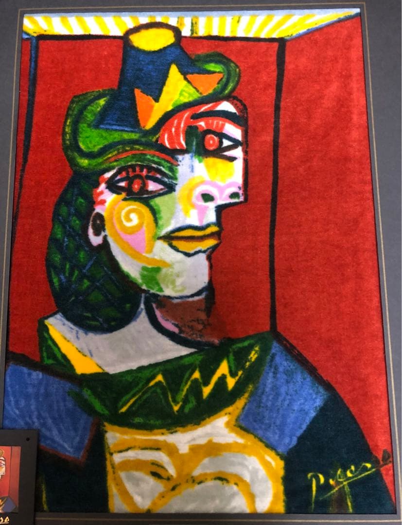 ★☆ピカソ ヘアーネットをつけた女 アートテリー シャーリングプリント★☆