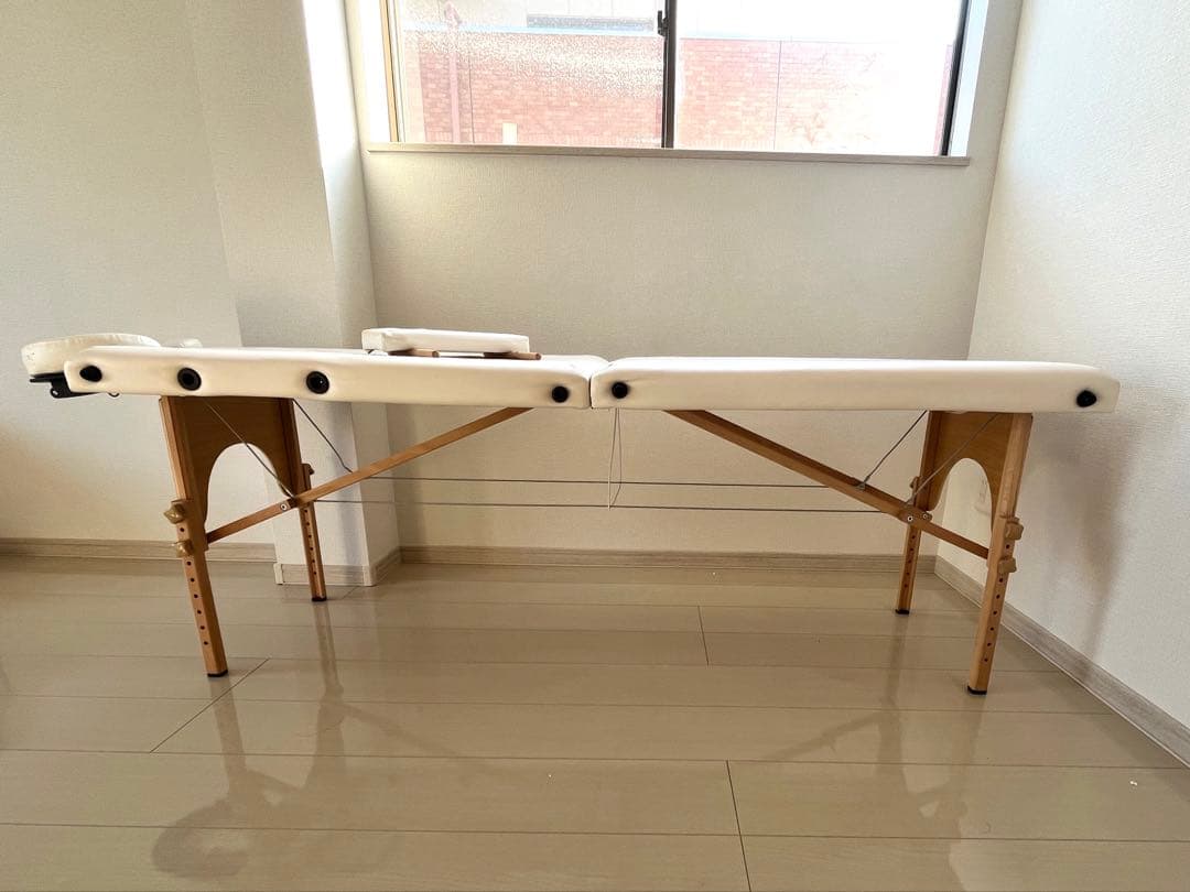 【格安】エステ/整体用　施術ベッド(折りたたみ式)&施術イスセット