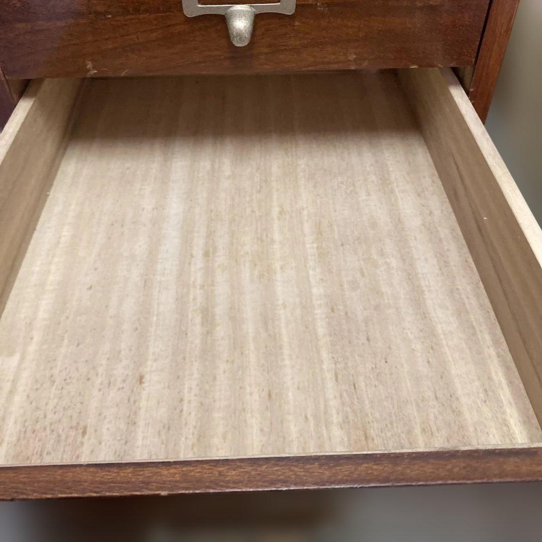 木製　書類棚　箪笥　タンス　レトロ　コロ付き　 G7821