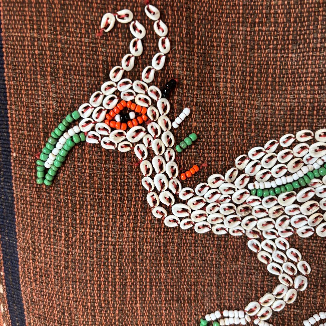 アニマル　手織り　ジェルワーク　タペストリー