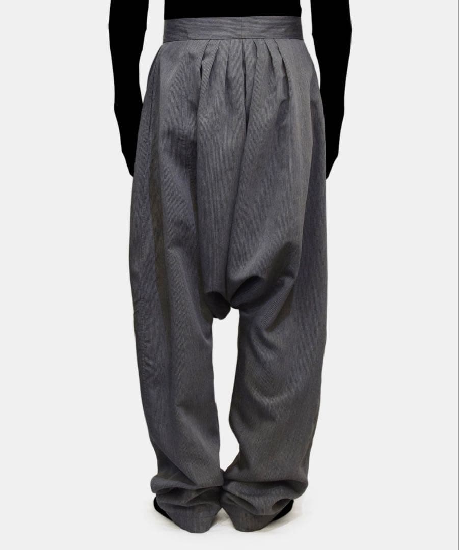 hed Mayer ヘドメイナー グレー リボン付き サルエルパンツ