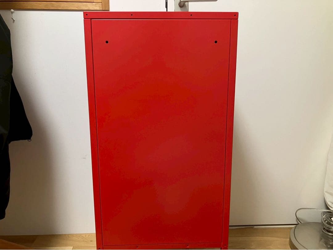 早い者勝❗IKEA キャビネット　LIXHULT リックスフルト 廃盤　レッド赤