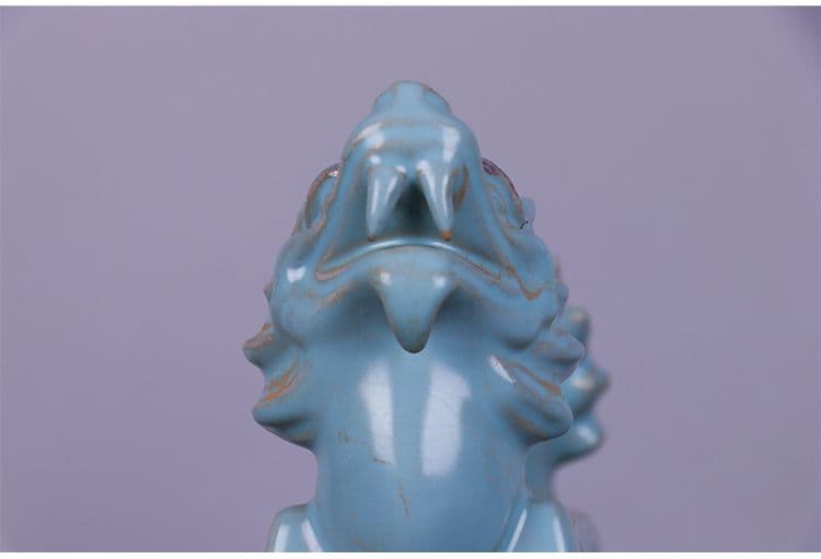 宋汝窯双龍筆架  書道具 文房具 工芸品 美術品 置物