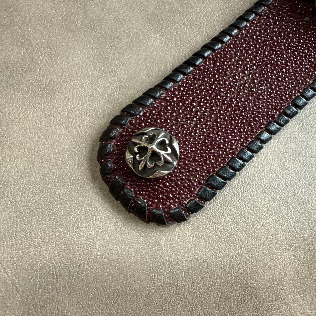 A&G エーアンドジー レザーブレスレット シルバー クロスモチーフ