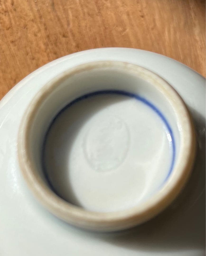 古い染め付け茶器　在名あり　雲魯？急須　前茶碗　建水