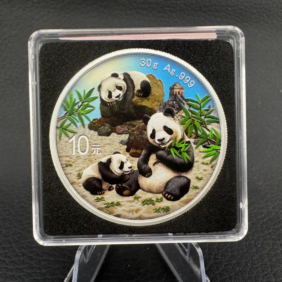 中国 パンダ 銀貨 2025年超最新 純銀 カラー特別版 観賞用ケース入り