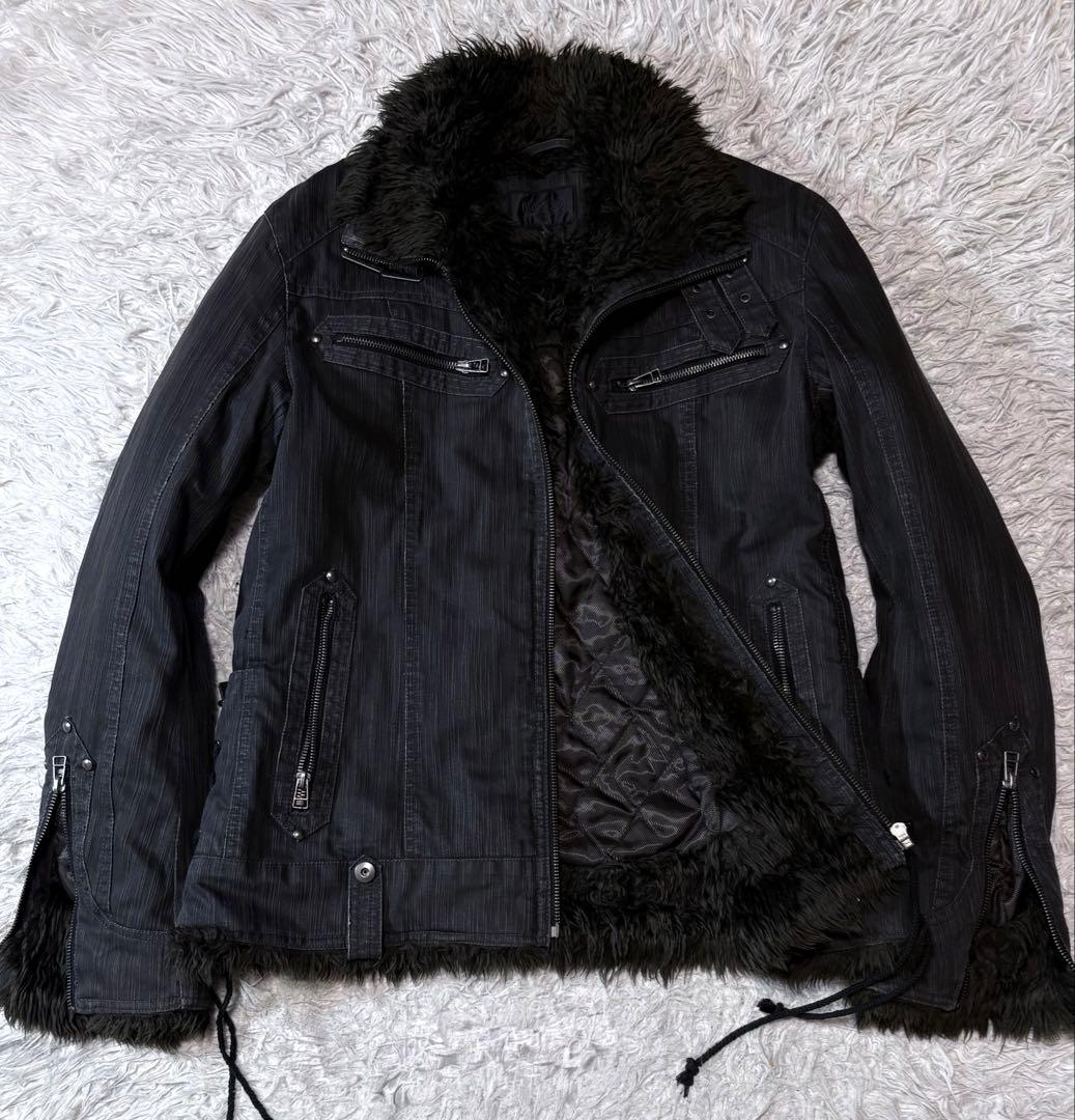 ジャケット・アウター 00s grunge far riders jacket y2k