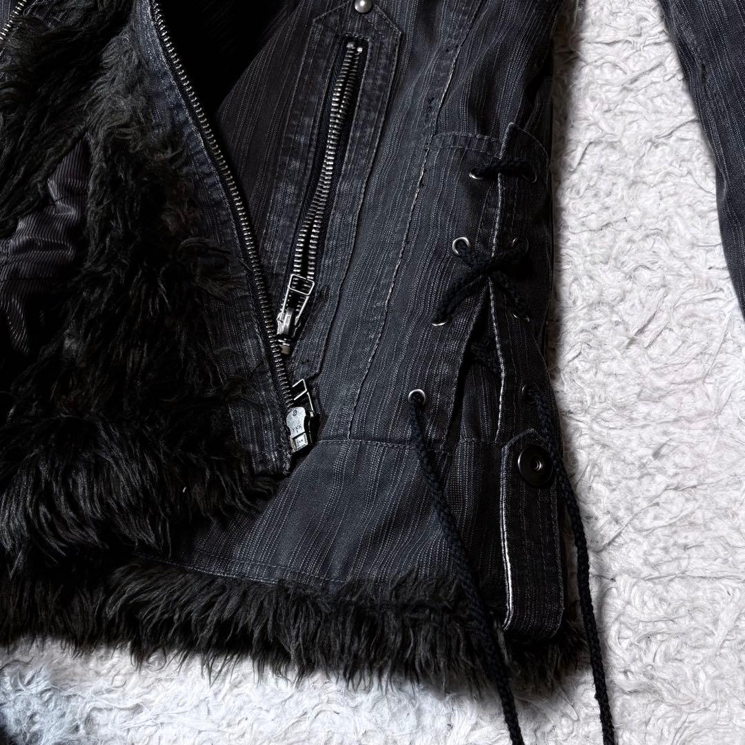 ジャケット・アウター 00s grunge far riders jacket y2k