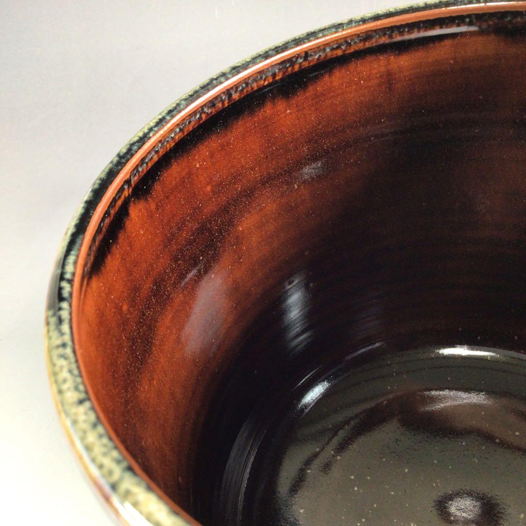 Ｒ３５２　水指　『宇田佐平造』『瀬戸釉』『一重口水指』　共箱　茶道具