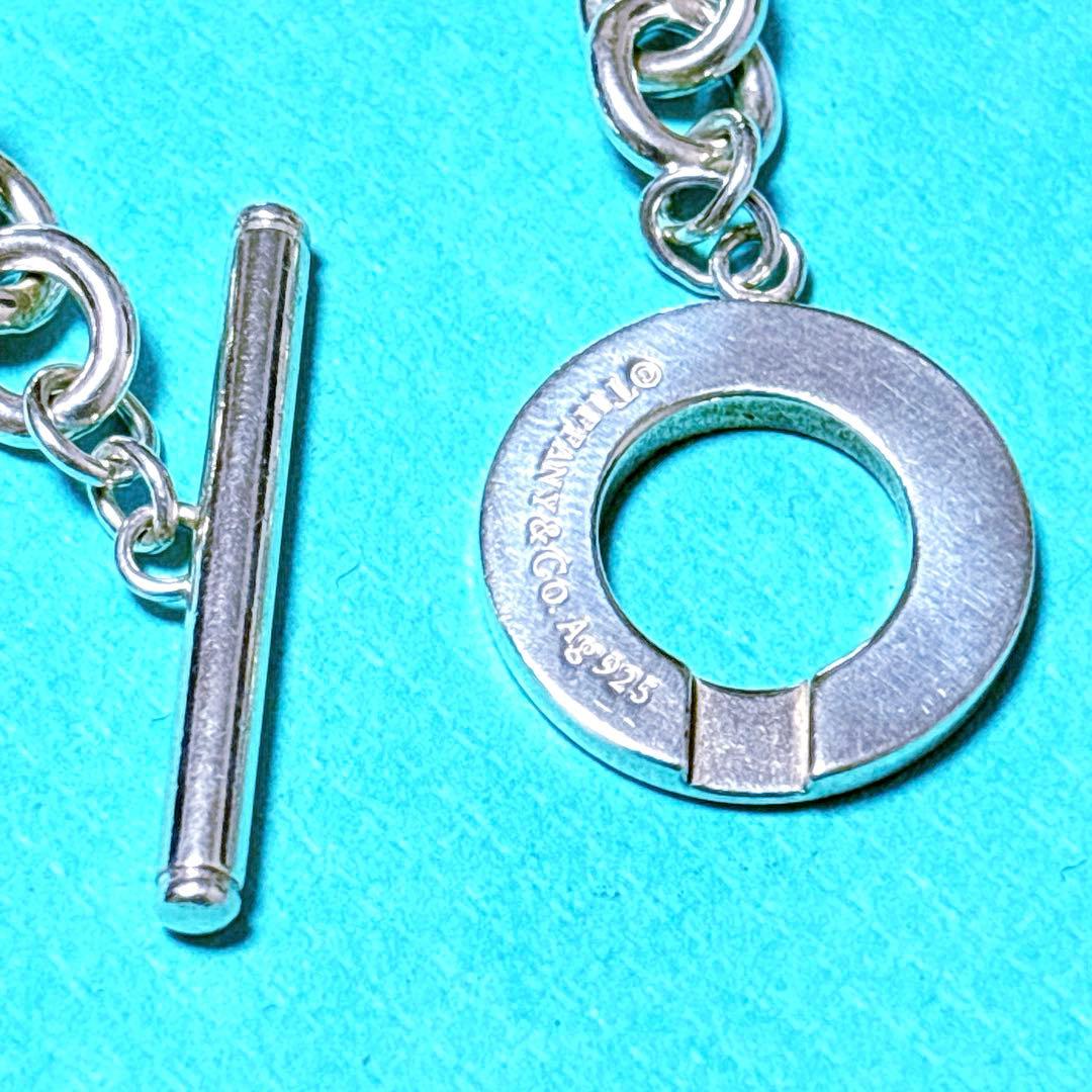 【美品】19.5cm ティファニー サークル トグル ブレスレット SV925