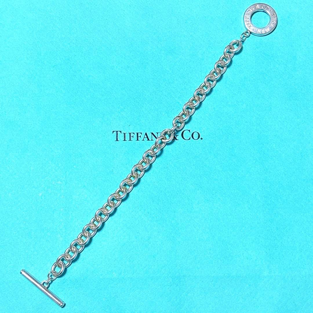 【美品】19.5cm ティファニー サークル トグル ブレスレット SV925