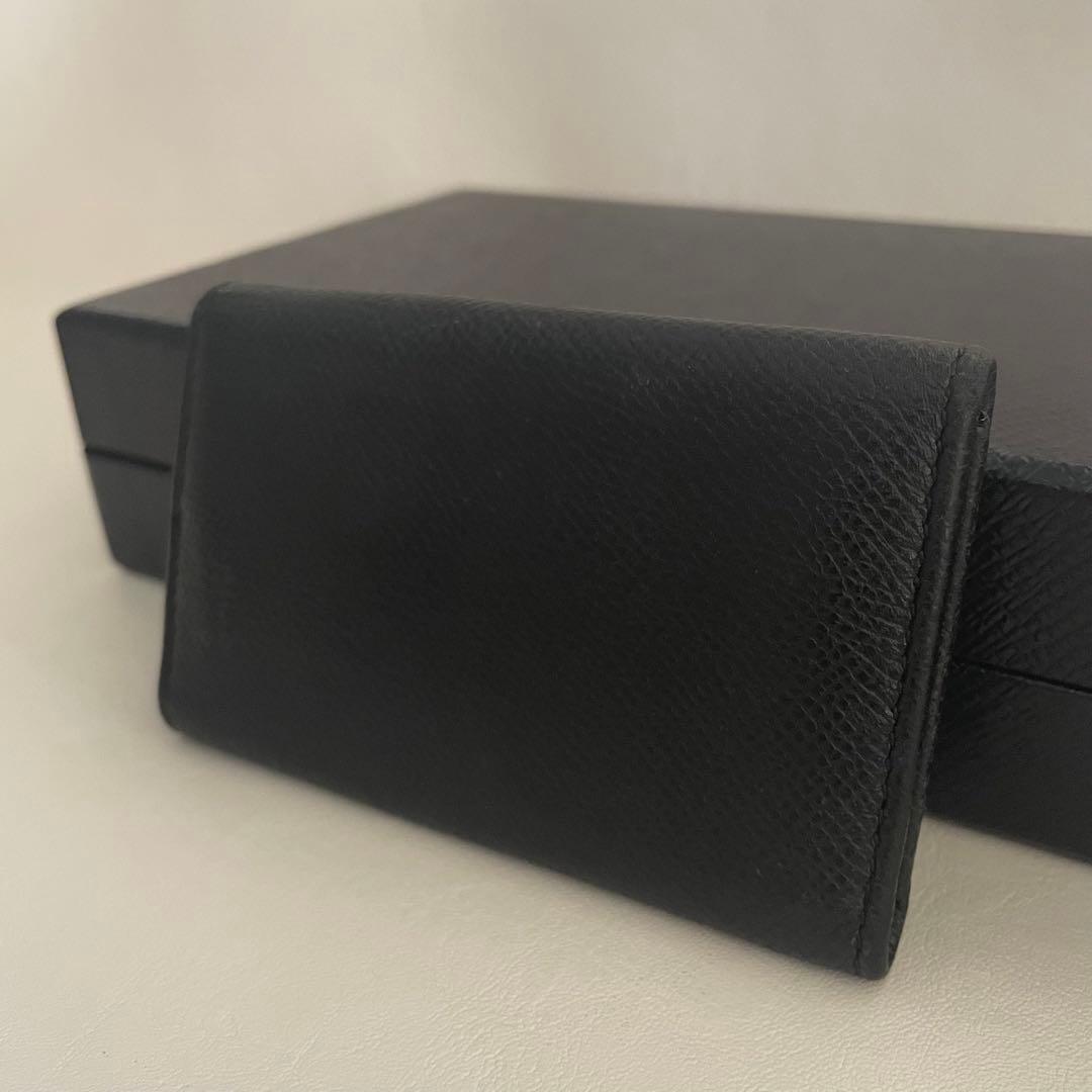 美品　ブルガリ　キーケース　ロゴクリップ　キーホルダー　レザー　黒