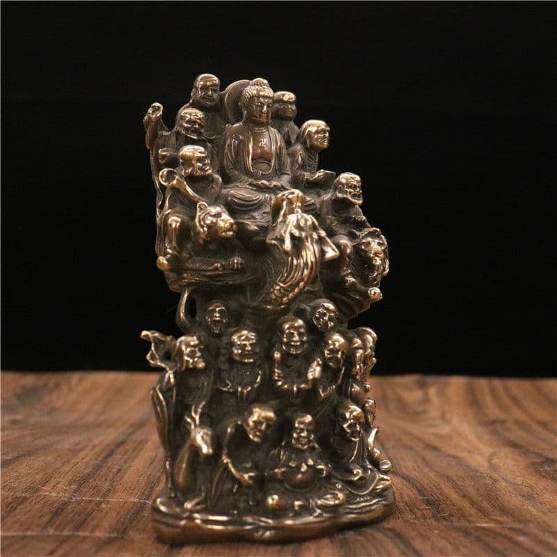 仏教美術 仏像 十八羅漢仏 銅製 仏像 彫刻 置物 開運 風水