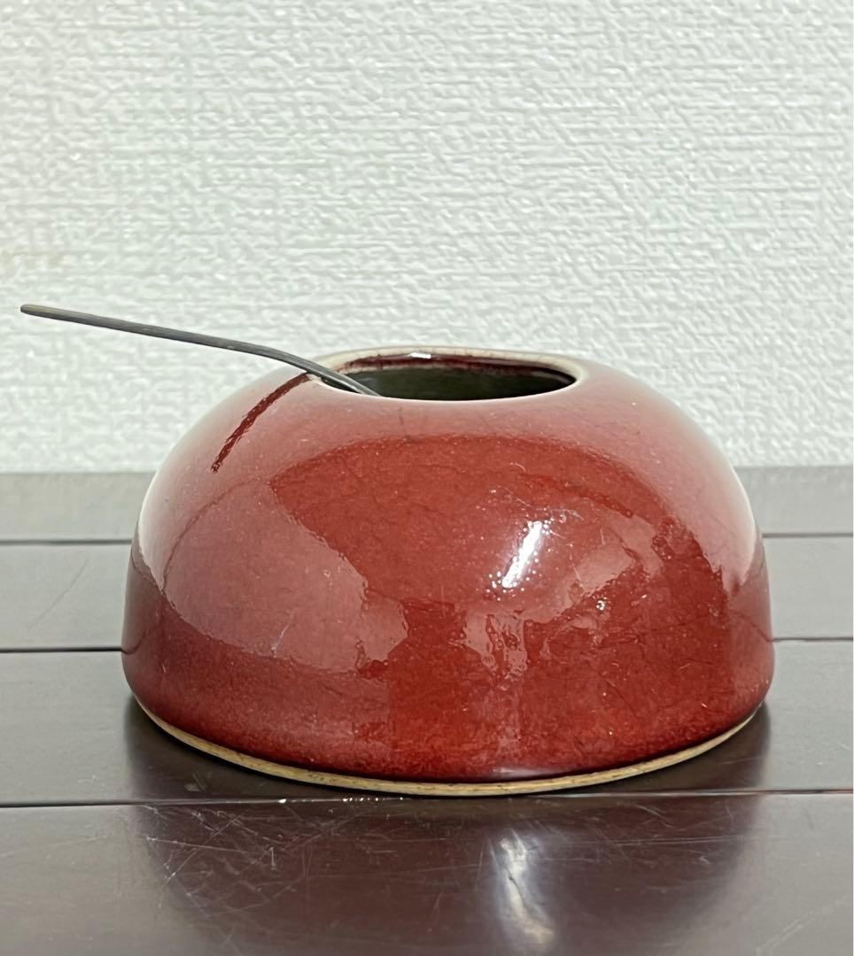 文房具　清康熙　 紅釉水盂/MT 2-66
