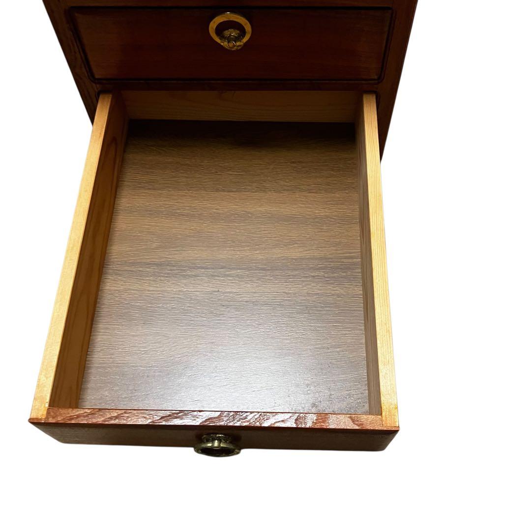 アンティーク調 5段チェスト 木製 引き出し収納 コンパクト