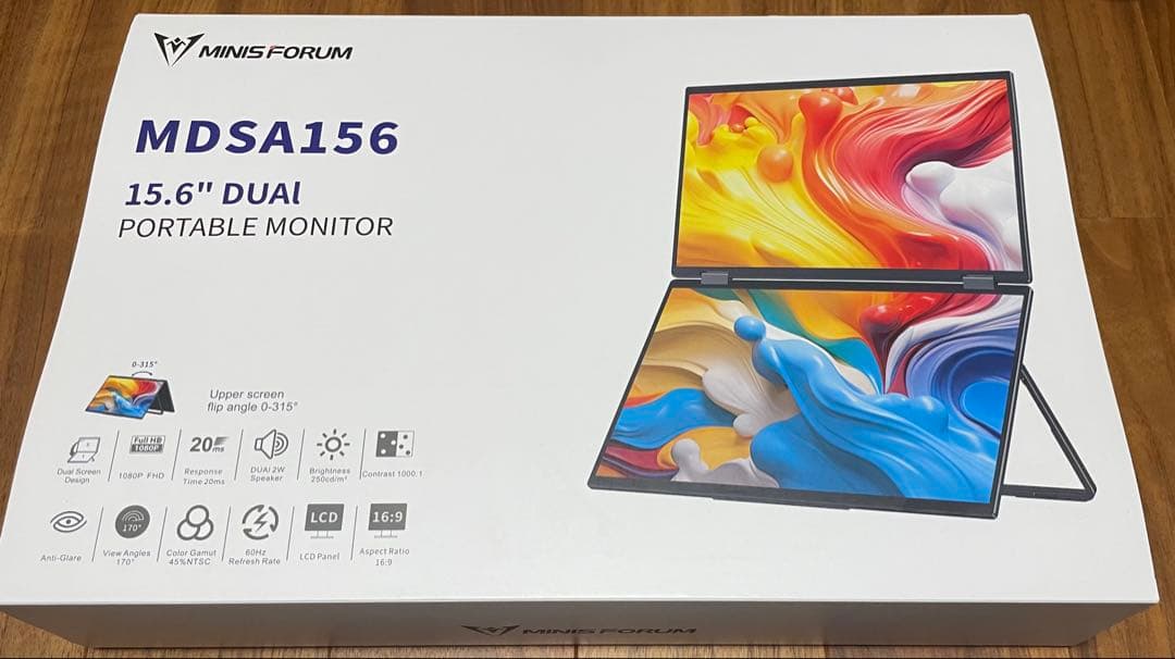 【新品、未使用】MINISFORUM MDSA156 デュアルポータブルモニター