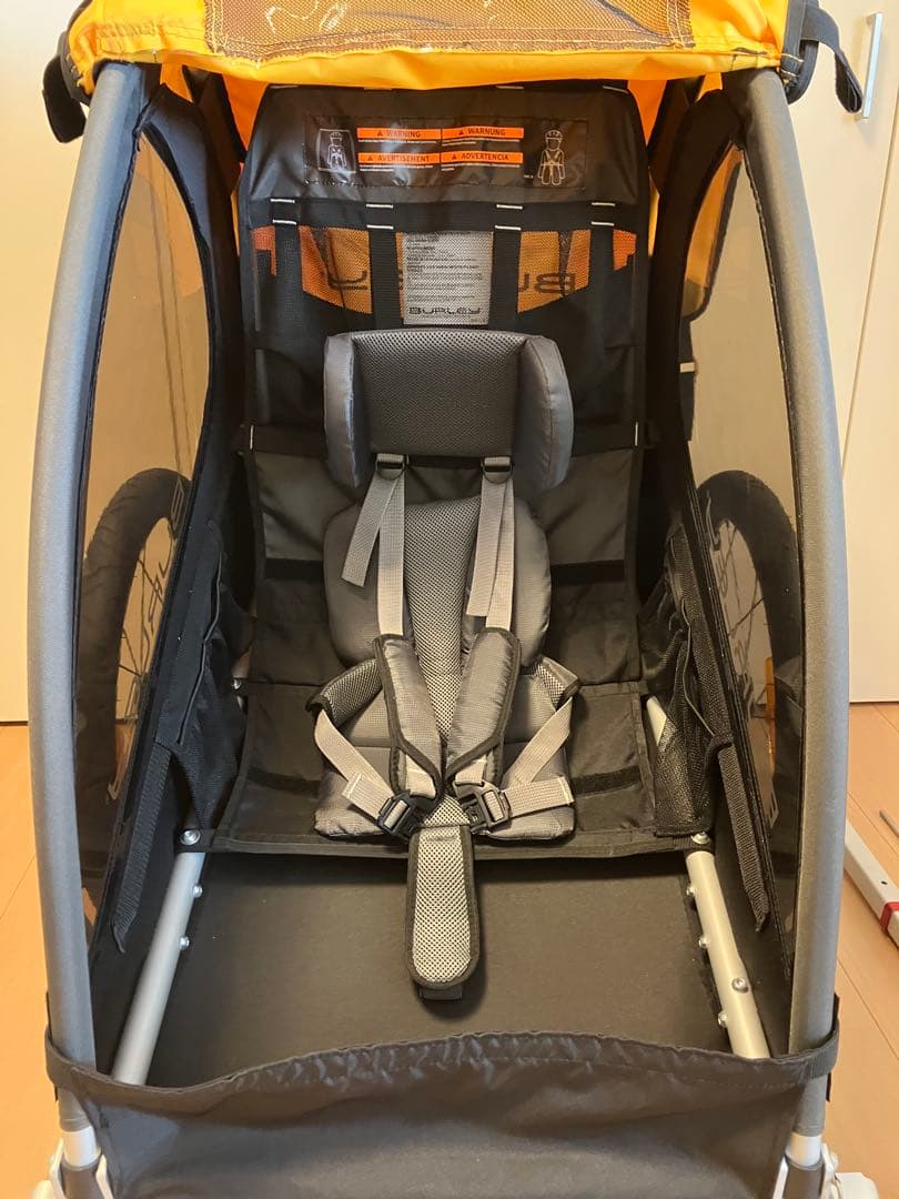 BURLEY BEE イエロー/ブラック/自転車用ベビーカー,サイクルトレーラー