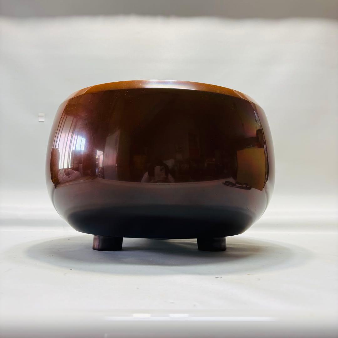 中村秀峰作 唐銅 大西風炉 茶道具 未使用品