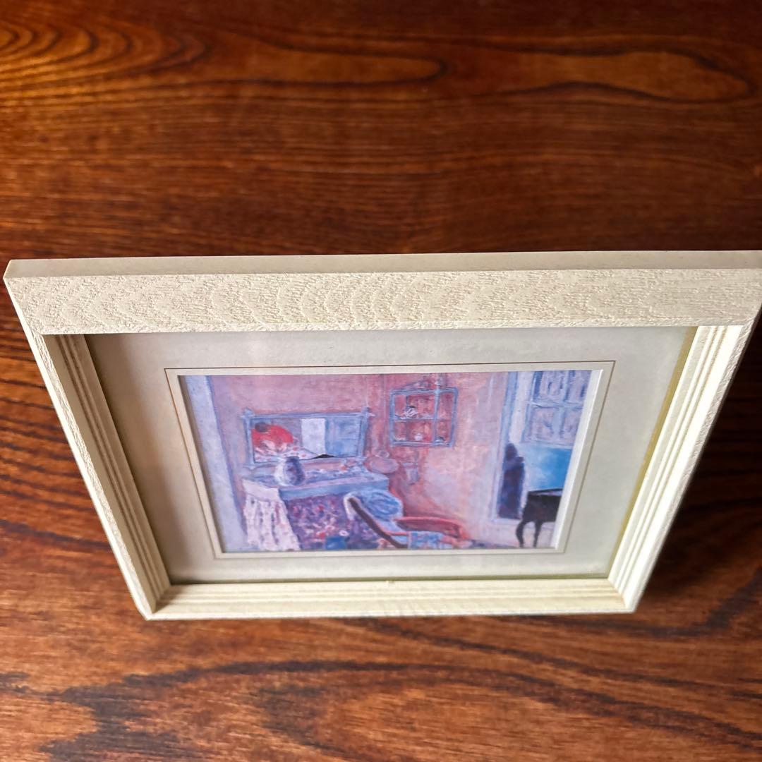 室内の静物画 油彩 白色フレーム