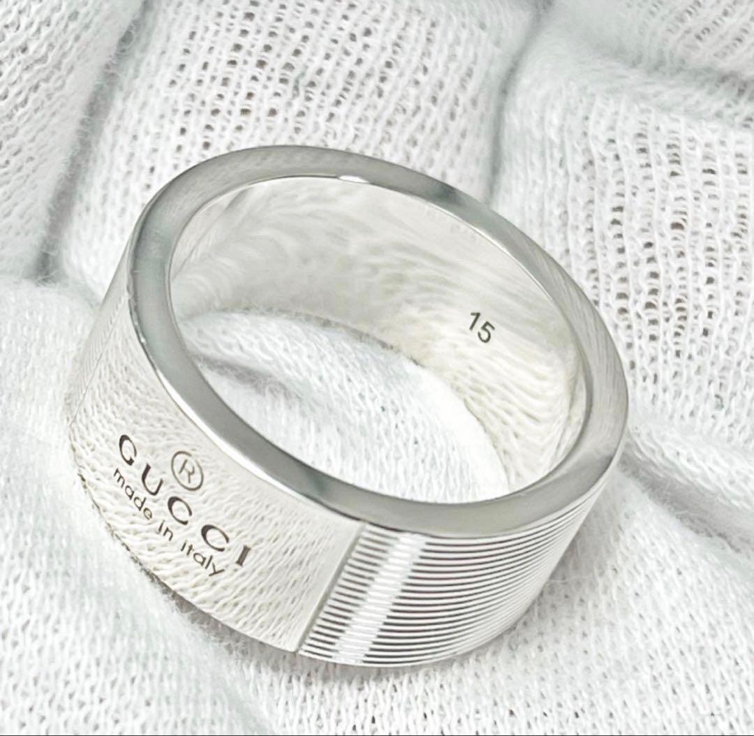 美品　GUCCI 指輪　ロゴリング　14号