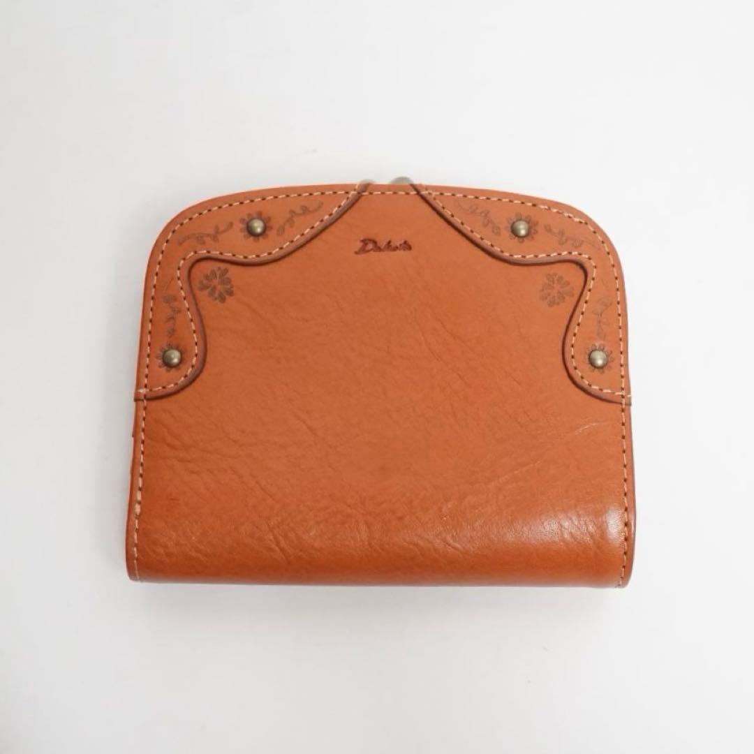 【未使用級】ダコタ 小銭入れ付き二つ折り財布 レザー がま口 マーゴット