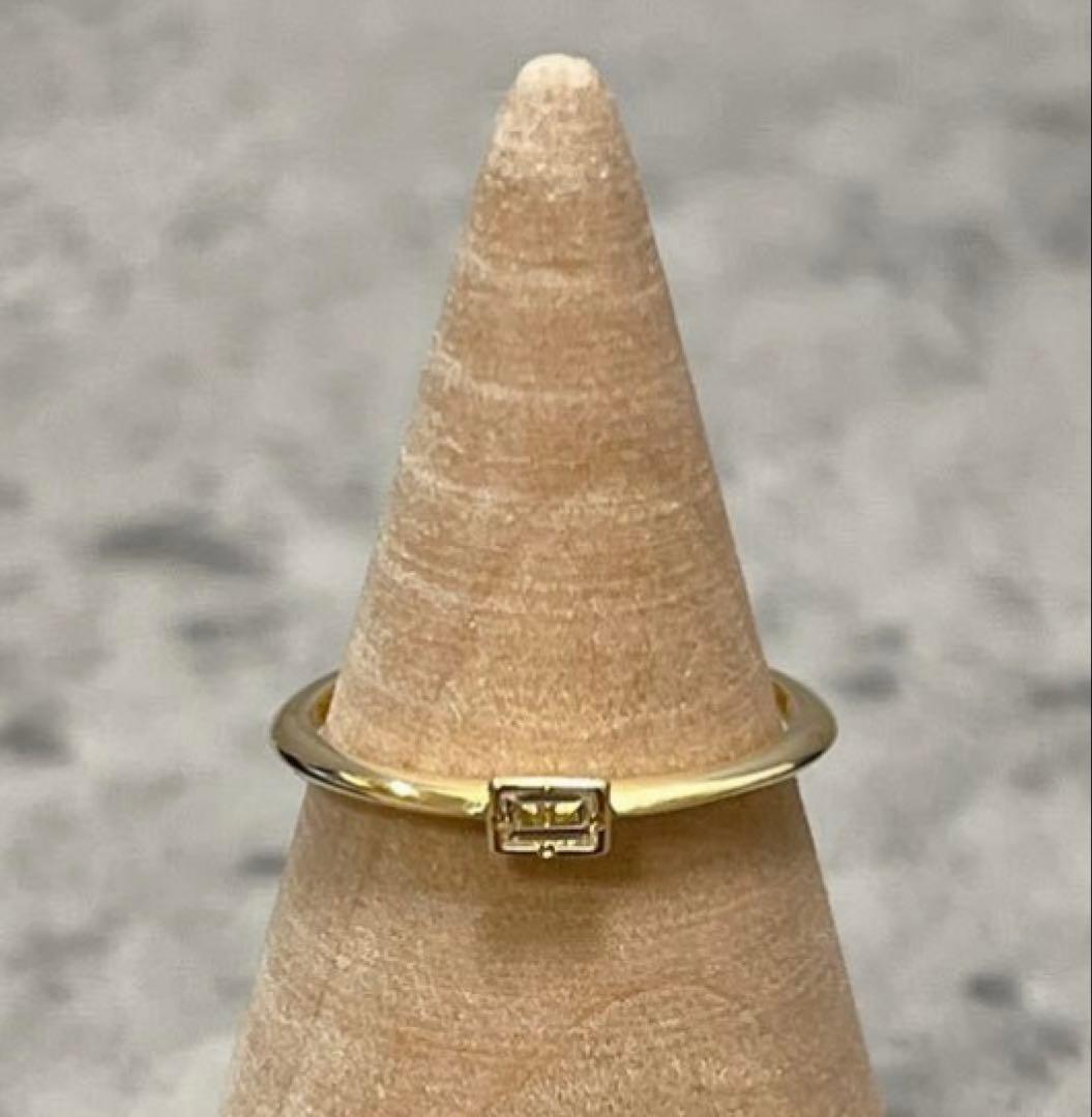 AHKAH アーカー K18 ヌーディーバゲット リング ダイヤモンド