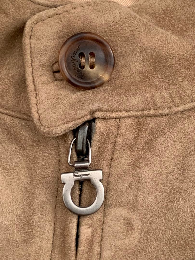 サルバトーレ　フェラガモ　スエード　シングルライダース