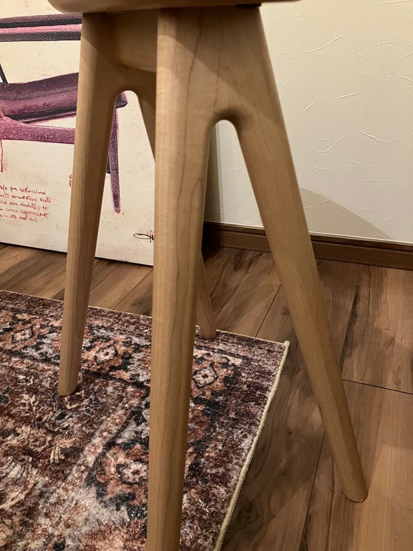 【極美品・完品】ナガノインテリア スツール 木製 コッペスツール