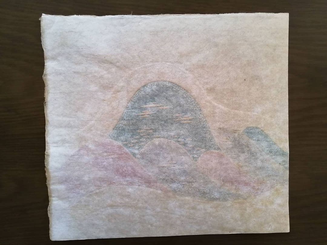 芹沢銈介・作　型絵染3点（風景画、野菜、植物）　銀座たくみのタトウ、絵ハガキ付き