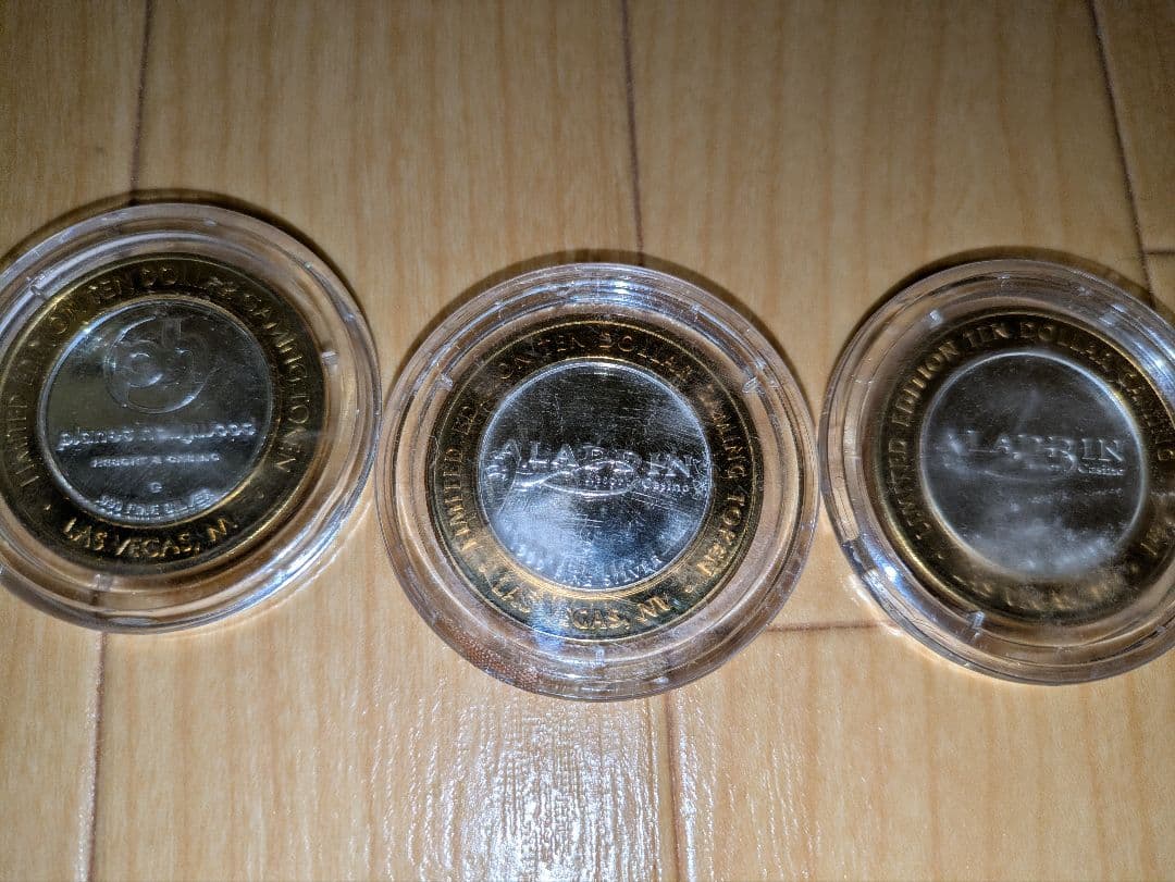 ラスベガス　カジノホテル　ゲーミングトークン　メダルケース入り　LASVegas