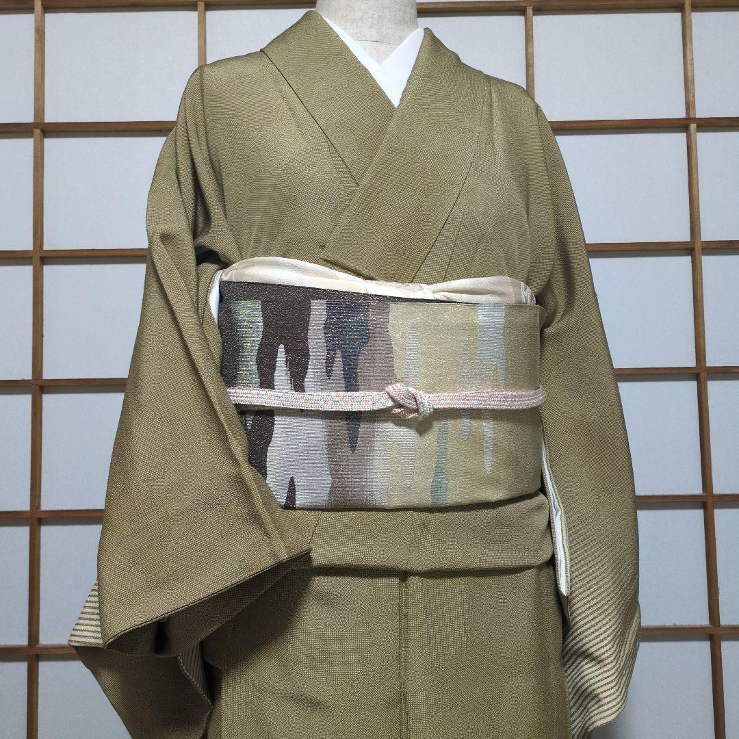 美品 江戸小紋 三役寄せ柄訪問着 丈161.5 裄67 ガード加工